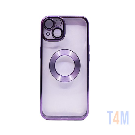 Capa de Silicone Rígida com Protetor de Câmera para Apple iPhone 14 Pro Roxo